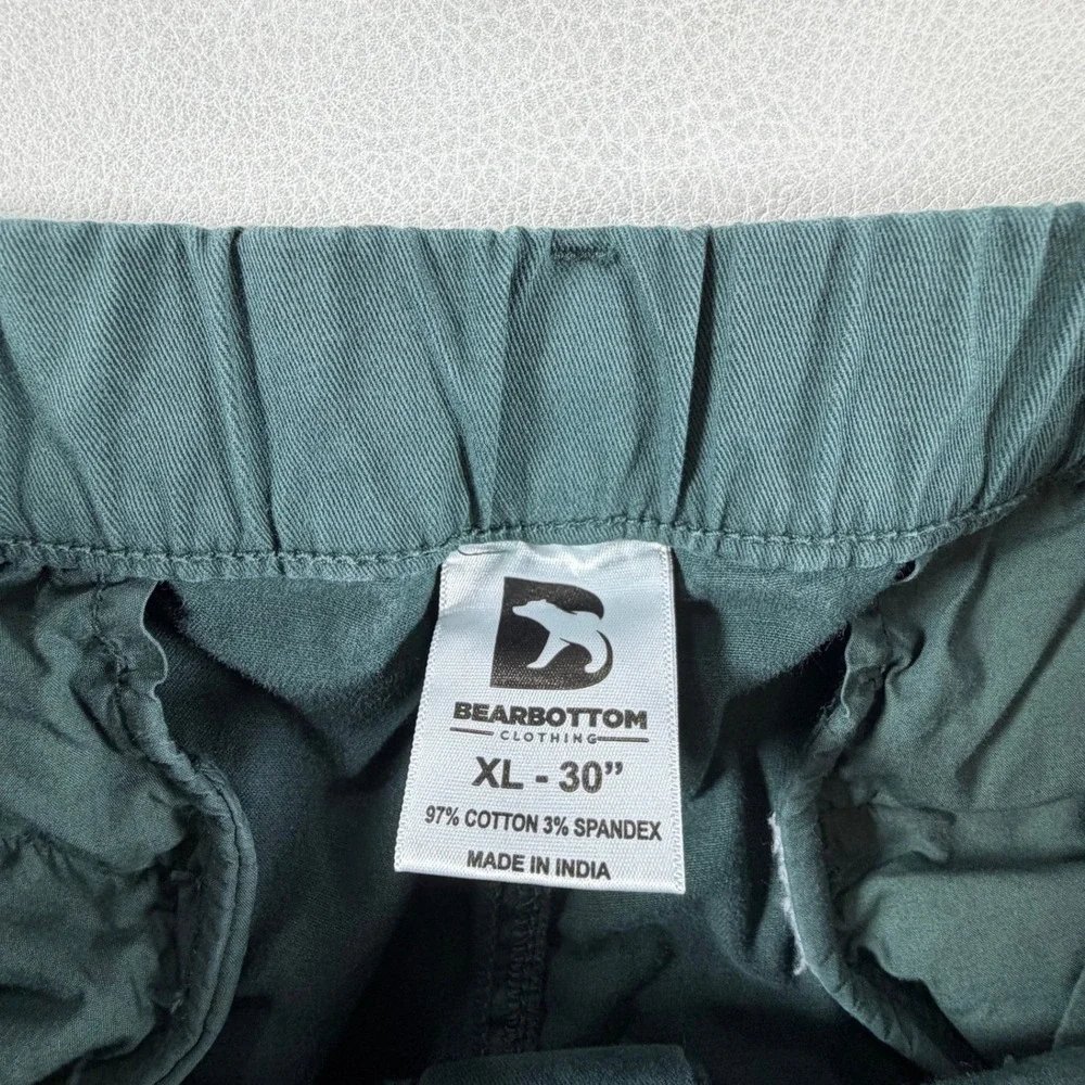 Bearbottom Clothing Mens XL Forest Green Cotton Spandex Jogger Pants